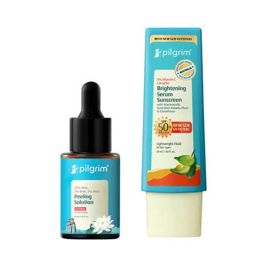 Pilgrim Best Suncare 10% Vitamin C Serum and SPF 50++++ Sunscreen Glow and Protect Combo