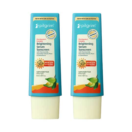 Pilgrim 5% Vitamin C Brightening Serum Sunscreen SPF50+PA++++ In-Vivo tested Combo