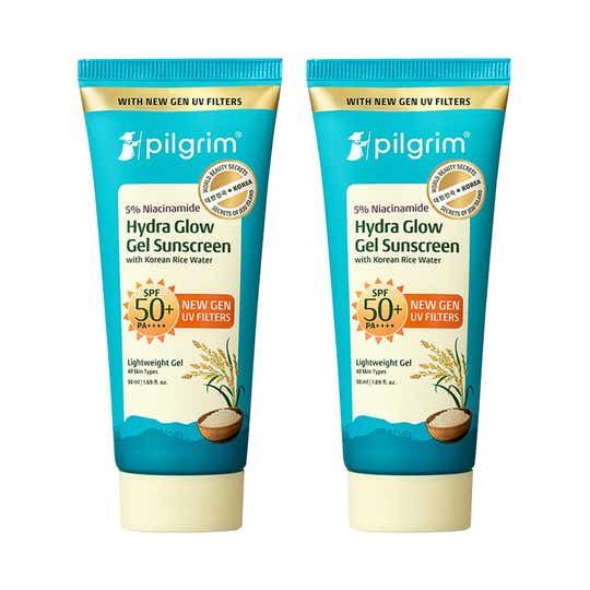 Pilgrim 5% Niacinamide Hydra Glow Gel Sunscreen SPF 50+ PA++++ New Gen UV Filter Combo