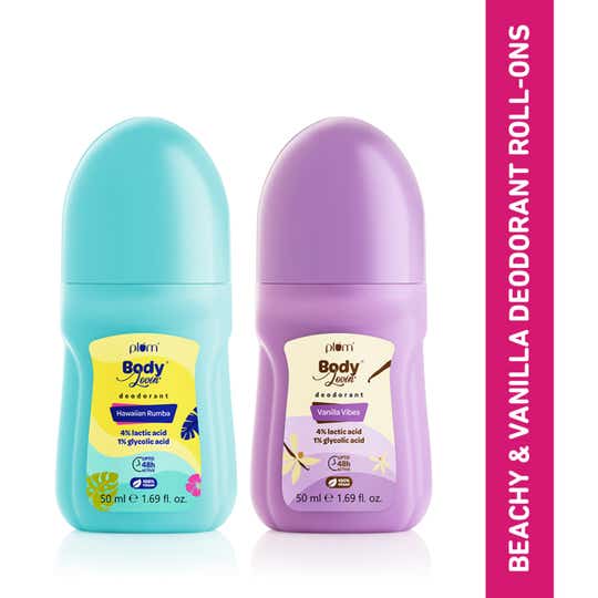 Plum Bodylovin Vanilla & Beachy Deodorant Roll-On Duo Combo (50 ml)