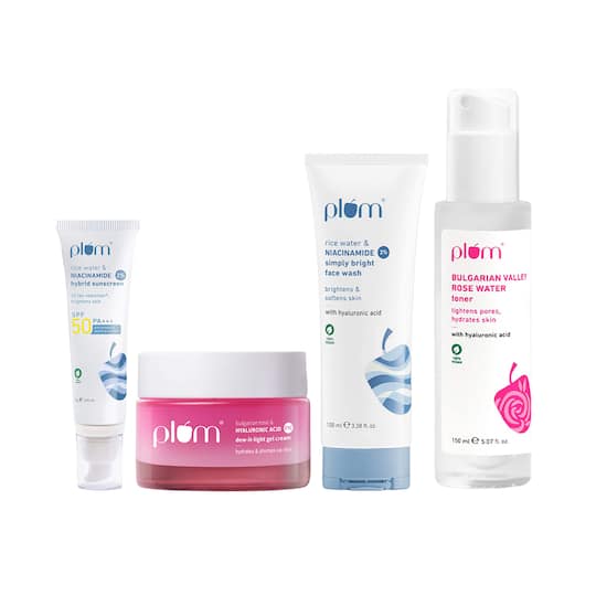 Plum Niacinamide & Hyaluronic Acid CTMS Combo for Bright & Hydrated Skin
