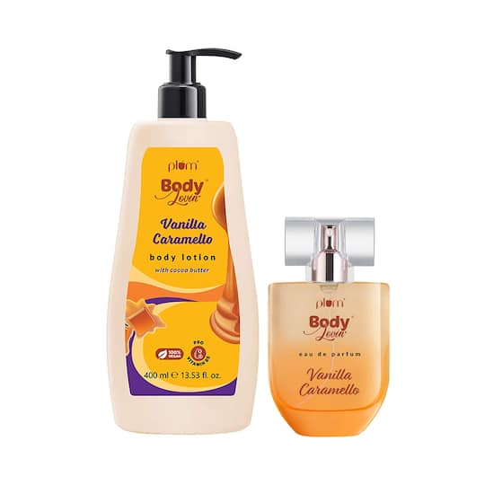 Plum Bodylovin Smell Delish Vanilla Caramello Lotion & Perfume Duo