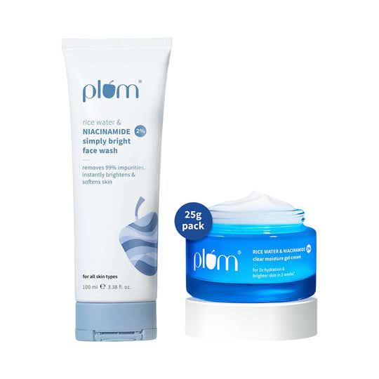 Plum Simply Bright  Facewash and Moisturizer Combo