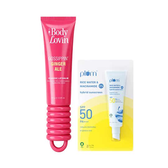 Plum Sunscreen and Bestselling Lip Balm Combo