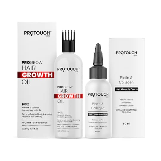 Protouch Hair Growth Maximizer Combo - Hair Growth Serum & Oil, Reduces Hair fall, Boost Regrowth