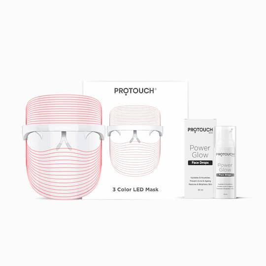 Protouch GLOW GETTER COMBO - 3 in 1 LED Face Mask and Anti Ageing & Anti Acne Power Glow Face Drops