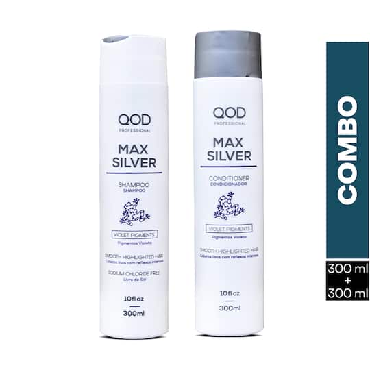 QOD Professional Max Silver Shampoo & Conditioner (300ml) (Combo of 2)
