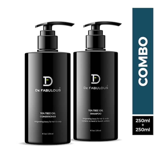 De Fabulous Tea Tree Oil Shampoo and Conditioner -(250ml) Combo