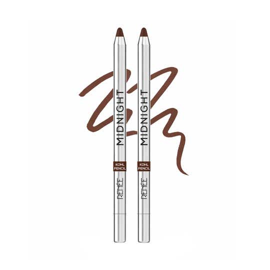 Renee Midnight Kohl Pencil 1.5 gm (Pack of 2) - Brown Combo