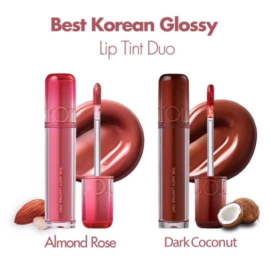 Rom&nd Best Korean Glossy Lip Tint Duo Combo