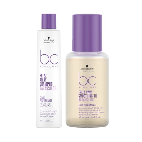 Schwarzkopf Professional Bonacure Frizz Away Shampoo (250 ml) and Smoothing Oil (50 ml) Combo