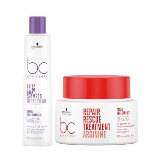 Schwarzkopf Professional Bonacure Frizz Away Shampoo and Repair Rescue Treatment Combo