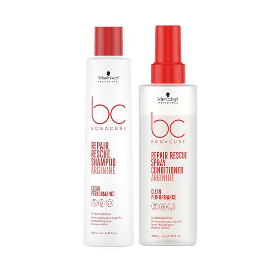 Schwarzkopf Professional Bonacure Repair Rescue Shampoo (250 ml) & Spray Conditioner (200 ml) Combo
