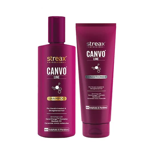 Streax Professional Canvoline Shampoo + Conditioner Hair Care (Parabene & Sulphate Free) Combo