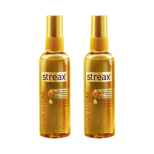 Streax Hair Serum vitalised with Walnut Oil (100ml) - (Pack of 2) Combo
