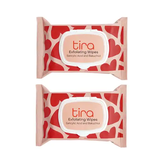 Tira Smooth & Polish Exfoliating Wipes Duo Combo