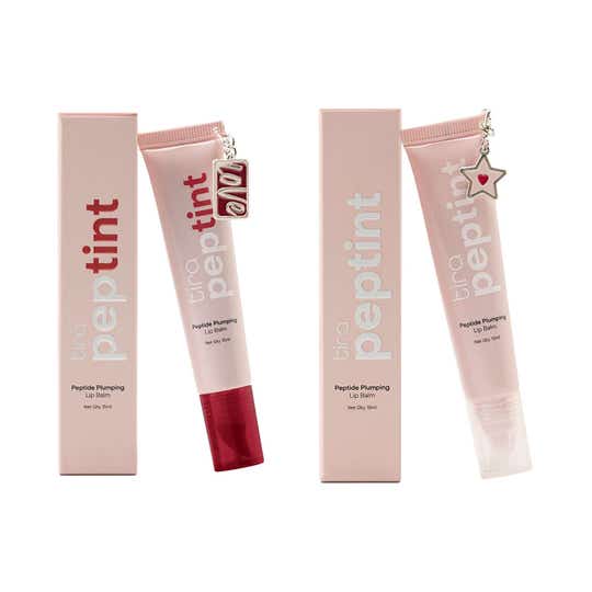 Tira Peptint Plumping Lip Balm Bold Red Duo Combo