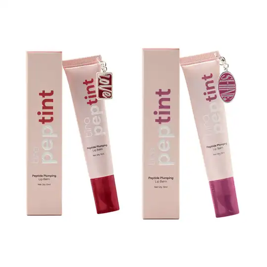 Tira Peptint Plumping Lip Balm Red Mauve Duo Combo