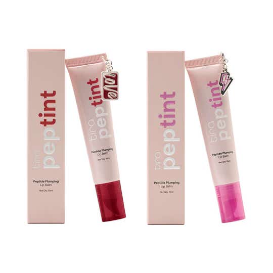 Tira Peptint Plumping Lip Balm Crimson Pink Duo Combo
