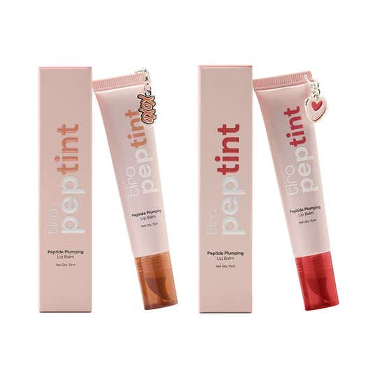 Tira Peptint Plumping Lip Balm Soft Red Duo Combo