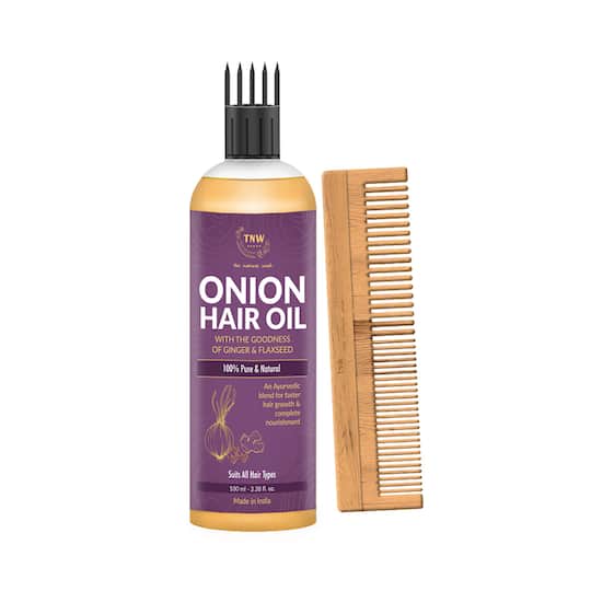 TNW - The Natural Wash Onion Hair Oil and Neem Wood Combo