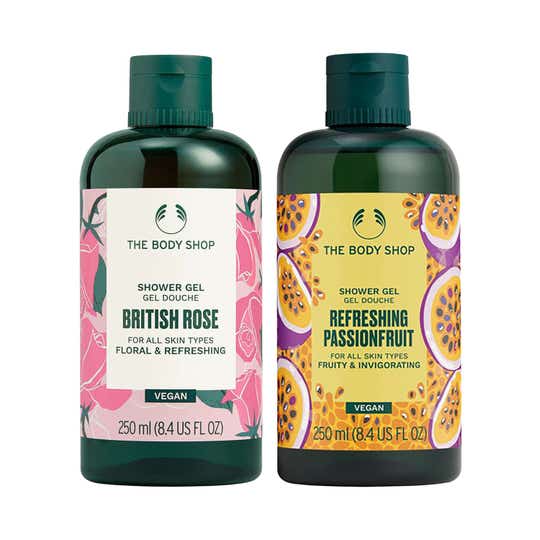 The Body Shop British rose & Passionfruit Shower gel Combo