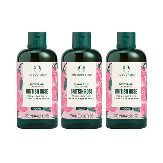 The Body Shop Bitish Rose Shower gel - Pack of 3 Combo
