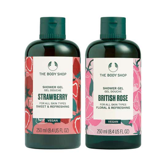 The Body Shop Strawberry & British rose Shower gel Combo