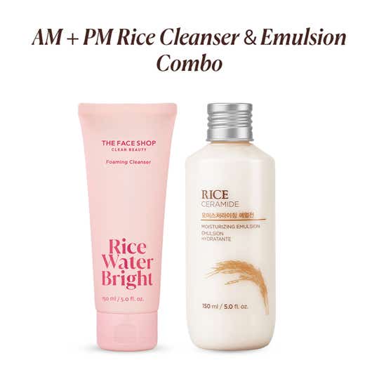 The Face Shop 2-Step Rice and Ceramide Moisturizing Combo