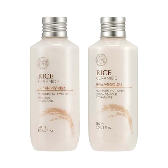 The Face Shop 2-Step Rice and Ceramide Moisturizing Combo