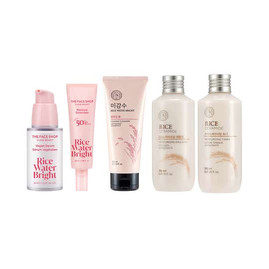 The Face Shop Rice Water Complete AM Glow Ritual Combo