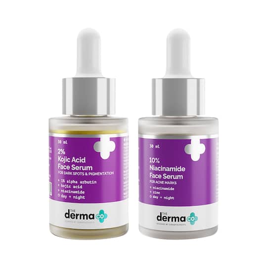The Derma Co 2% Kojic Acid Face Serum & The Derma Co 10% Niacinamide Face Serum Combo