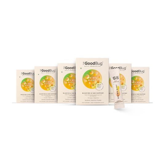 The Good Bug Bye Bye Bloat Supergut Powder For Bloating & Gas Support (Pack Of 6 x 15 Sachet) Combo