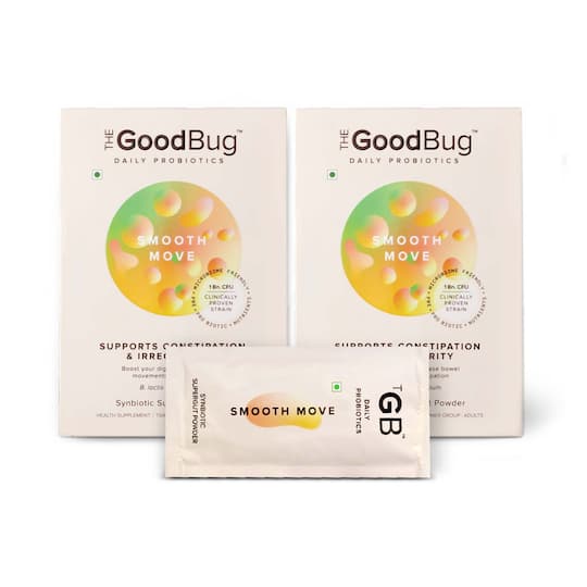 The Good Bug Smooth Move Supergut Powder For Irregularity (Pack Of 2 x 15 Sachet) Combo