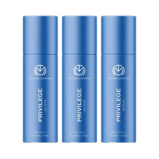 The Man Company Privilege Active Body Spray Pack of 3 Combo - (150 ml x 3)