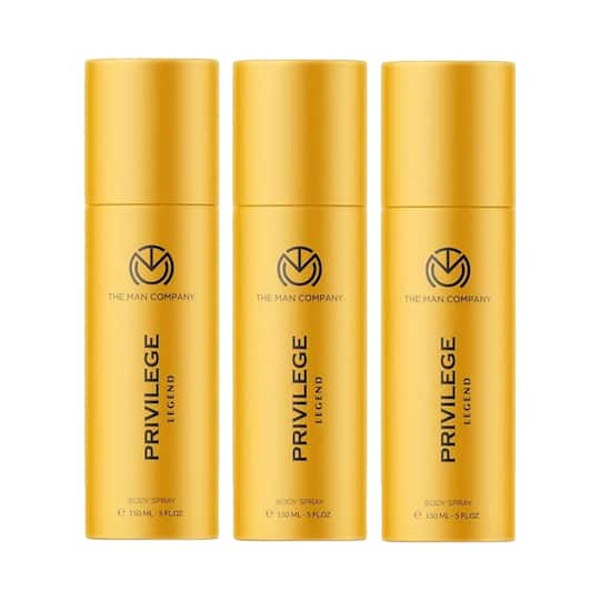 The Man Company Privilege Legend Body Spray Pack of 3 Combo - (150 ml x 3)
