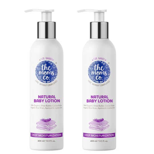 the moms co. Natural Baby Lotion, Australia-Certified Toxic - Free & Aller Gen Free (400 ml) Combo