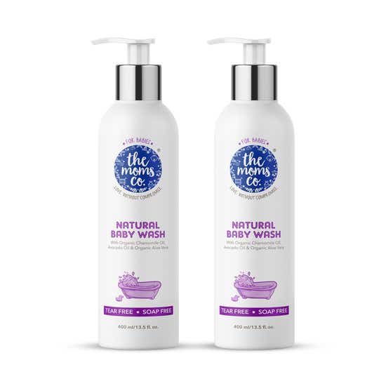 the moms co. Natural Baby Body Wash Tear-Free & Soap-Free - Combo (400 ml)