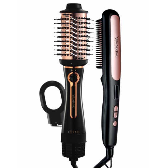 Urban Yog Hair Styling 3-in-1 Hot Air Brush and Electric Hair Straightener Brush Combo