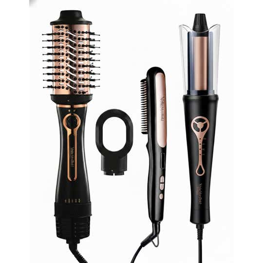 Urban Yog MakeMeeBold Hair Styling Hot Air Brush Hair Dryer, Automatic Hair Curler Combo