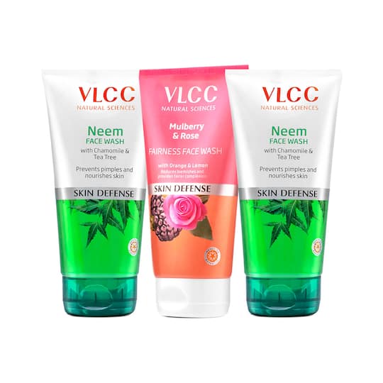 VLCC Mulberry and Rose Fairness & Neem Face Wash Combo
