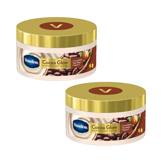 Vaseline Cocoa Glow Whipped Body Butter With Cocoa And Shea Butter Combo