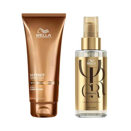Wella Professionals Ultimate Smooth Conditioner & Oil Reflections Luminous Smoothening Hair Combo
