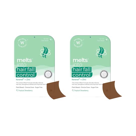 Wellbeing Nutrition Hair Fall Control Oral Strips -Tropical Strawberry 30's Combo