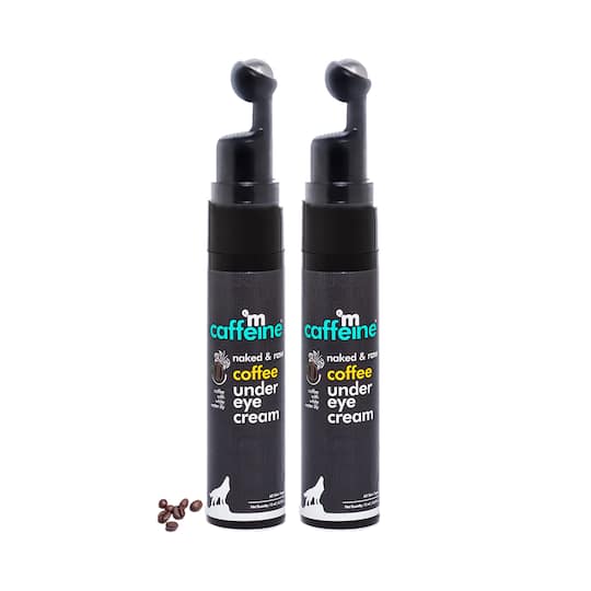 mCaffeine Coffee Under Eye Cream Reduces Dark Circles Puffiness & Fine Line Pack of 2