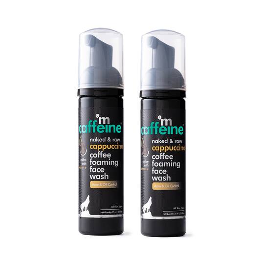 mCaffeine Coffee Foaming  for Men & Women Reduces Acne & Pimple Glowing Skin Face Wash Combo