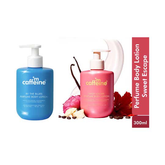 mCaffeine By The Blues Perfume Body Lotion & Sweet Escape Perfume Body Lotion Combo