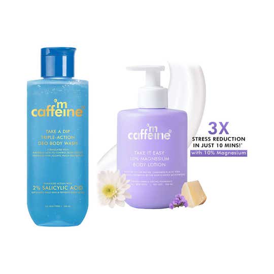 mCaffeine Take A Dip Perfume Body Wash & 10% Magnesium Body Lotion Combo