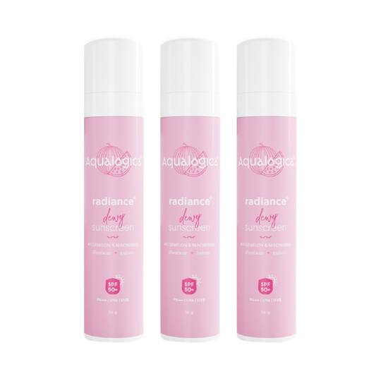 Aqualogica Radiance+ Dewy Sunscreen -(50g) (Pack of 3) Combo
