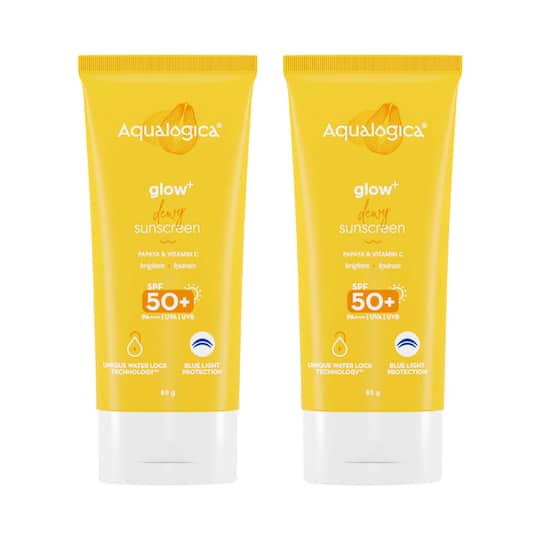 Aqualogica Glow+ Dewy Sunscreen - 80g (Pack of 2) Combo